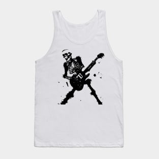 skeleton playing the guitar Tank Top